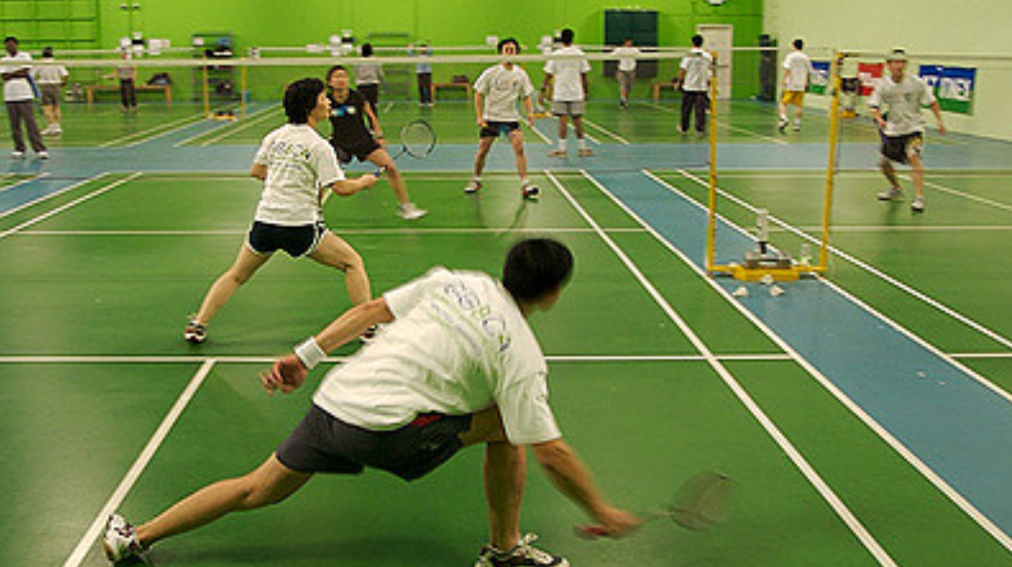 the badminton game